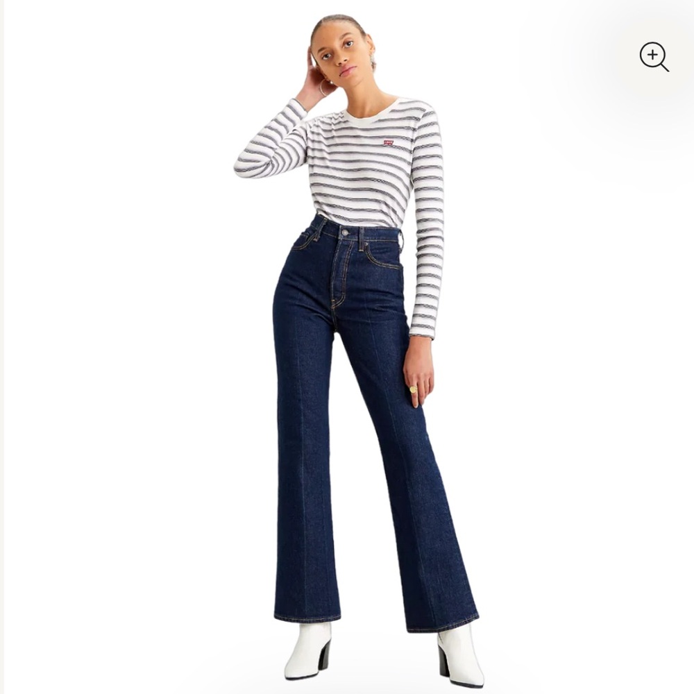 Levi’s Ribcage Bootcut Jeans Dark Indigo Denim